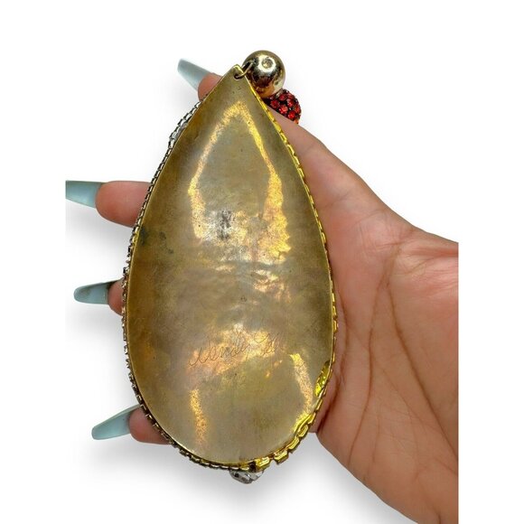 Vintage Wendy Gell Crystal Encrusted 1982 Signed Necklace 22" One of One - Picture 7 of 14